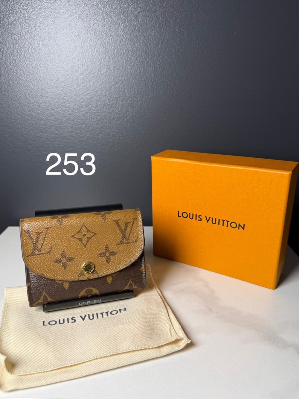 Louis Vuitton Two-Tone Monogram Compact Wallet in Brown and Tan